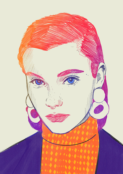 Before Rainbow 2d character design editorial flat illustration illustrator people portrait portrait art portrait illustration portrait painting procreate vector