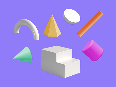 Geometric 3D Shapes basic shapes