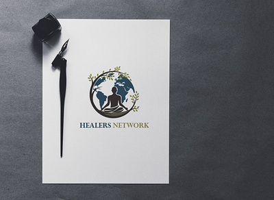 healer network logo design logo