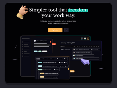 Sass Landing Page Dark Theme 2021 clean design dark ui landing page rahul kumar sass sass product sass theme sassy typogaphy ui ux