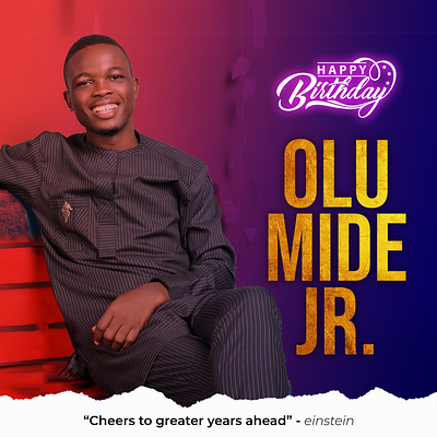 Olumide's Birthday 2 design flyer flyer design graphic design illustration poster