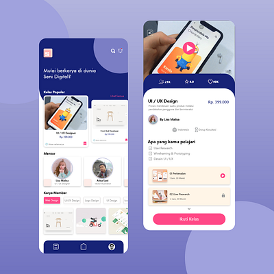 Mobile App Seni Digital code design learning learning app mobile mobile app mobile apps mobile ui multimedia ui ui ux ui design ui designer uidesign ux