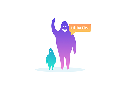 Fin & Fil animation big cartoon character design figma hello hi icons illustration small ui welcome