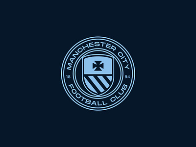 Manchester City Logo Redesign brand identity branding design football club graphic graphic design illustration logo logo redesign logotype machester city premier league redesign ui vector