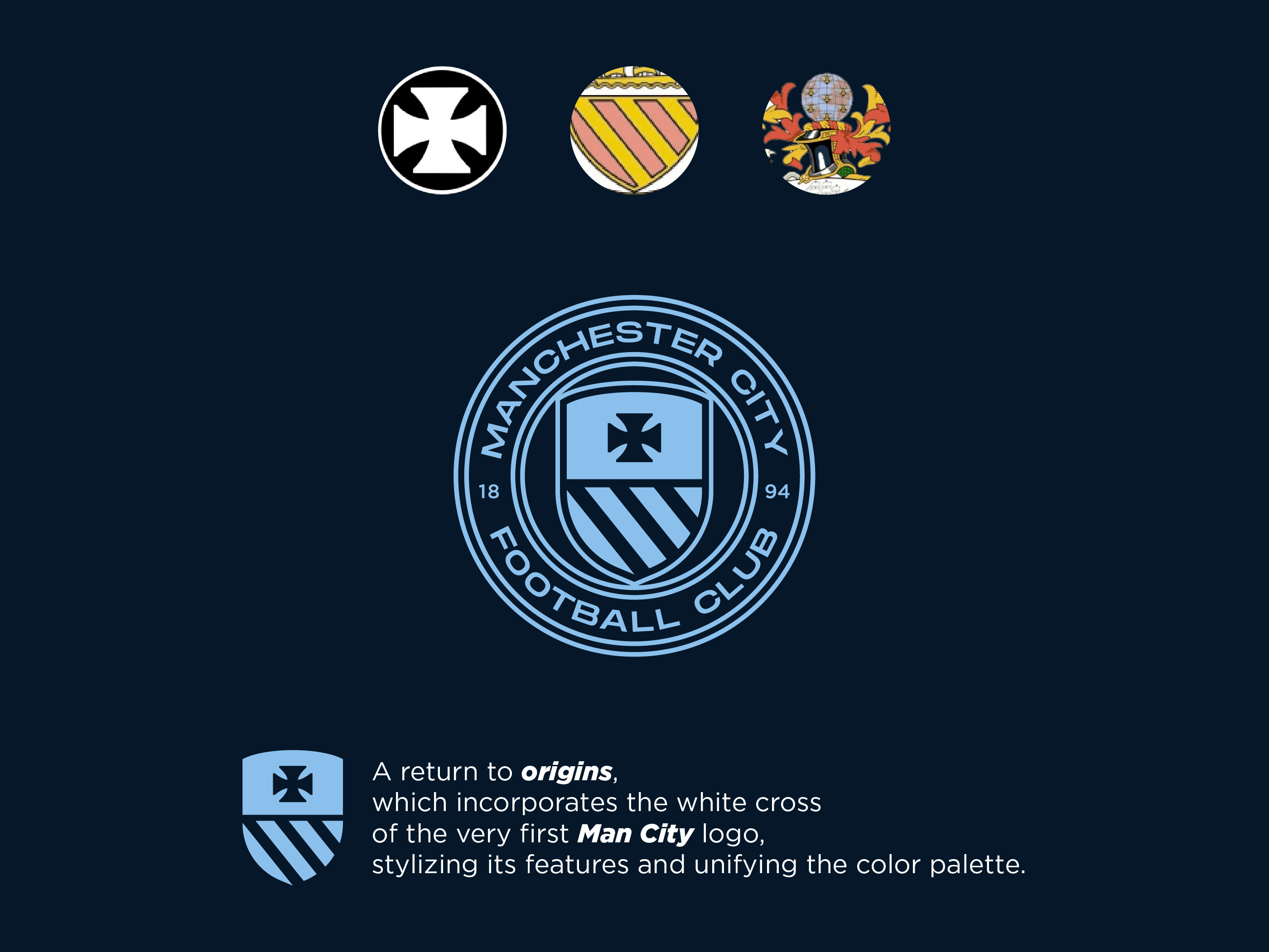 Manchester City Football Club Badge redesign idea on Behance