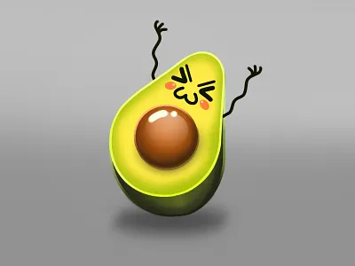 Kawaii Avocado avocado draw procreate