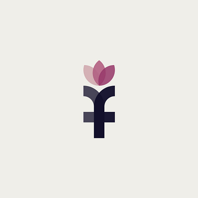 Logo idea "Flower" brand flora florist flower flower logo flowers graphic design icon idea letter logo logodesign logos logotype mark minimal minimalism purple логотип цветок