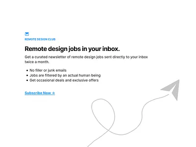Remote Design Club club css html newsletter newsletter design remote website