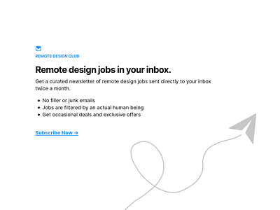 Remote Design Club club css html newsletter newsletter design remote website