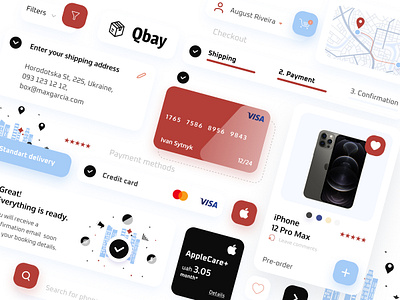 Online Store | UI Widgets & Components bootstrap checkout checkout process components concept confirmation dashboard design iphone online shop payment payment method shipping simple store ui components ui kit ux verification widgets