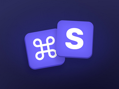 Shortcuts.design V2 - Logo 3d brand brand identity brand identity branding community dark blue dark mode dark theme gradient icon design key logo design space