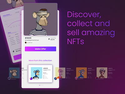 NFT Mobile App app card design marketplace nft ui ux web3