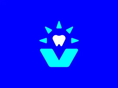 Videnti Logo brand designer dental dental clinic graphic designer letter logo letter v logo designer logo for a dental clinic logo for sale logo maker shine shine logo teeth tooth v