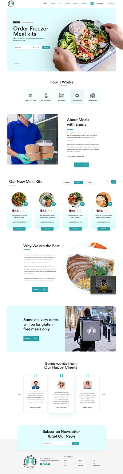 Meals with Emma ui ux web design webdesign website website builder website builders for resellers website concept website design website development