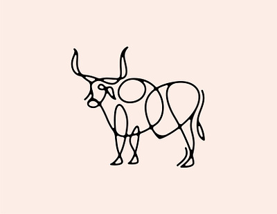 Lunar New Year animal chinese new year design digital art icon illustration line art linework logo lunar new year minimal newyear ox vector zebu