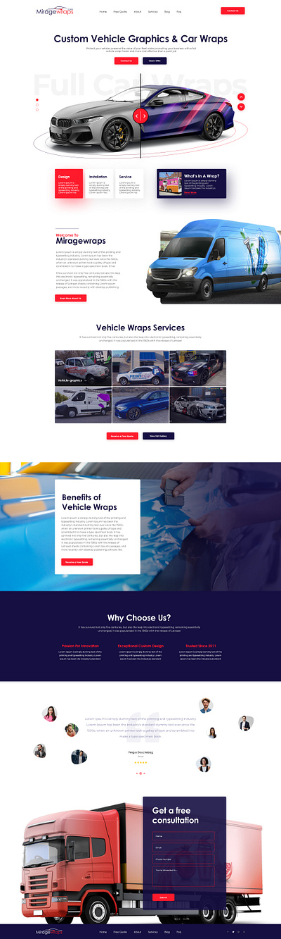 Miragewraps branding ui ux web design webdesign website website builder website concept website design website template