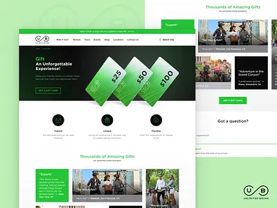 Gift Card Page Design biking card design gift gift card ui unlimited ux