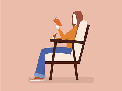 I need to read more 2d blue design illustration illustration art illustrator pink vector woman yellow