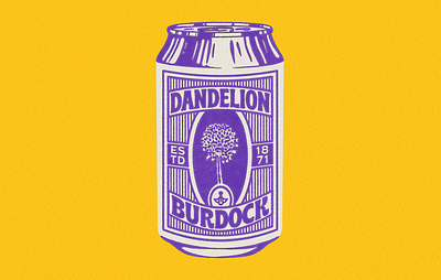 Dandelion & Burdock Can arctic monkeys can design illustration texture typography vintage