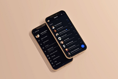 Signal App Redesign app app design chat app chatting dark mode dark theme design figma illustrator signal simple ui uidesign uiux ux whatsapp