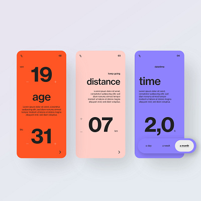 Dating app design - filter screens app colors design graphicdesign minimal typography ui uidesigner uiux visual design