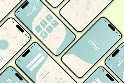 rough mockups for stroll adobe xd app concept app design app ui application branding design design app figma graphic design interface interface design phone app ui