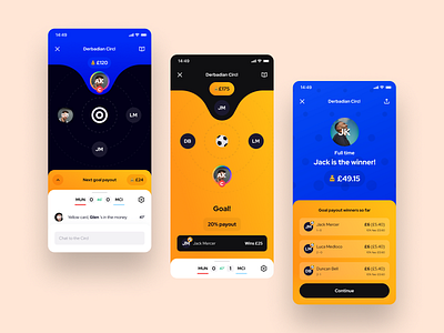 Circl. - Social Sports Betting App app betting branding design logo sports ui