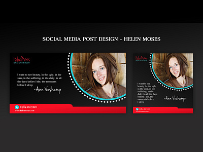 SM Helen Moses 2 banner ad branding design instagram post social media social media post