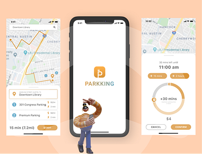 Parking app mobile app mobile ui