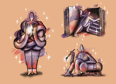 Recent sketch-plorations art book digital illustration illustration painting procreate stippling texture train
