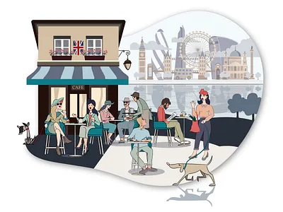 graphic for web design / avatar avatar cafe communication graphicdesign illustration language school london webdesign