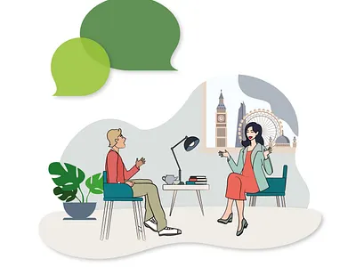 graphics for a web design project / avatar avatar communication graphicdesign illustration language school london webdesign website