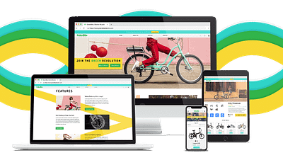 GreenBike - Mockups branding design ecommerce ux