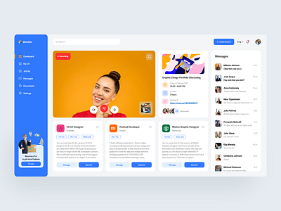 Workin - Employment Dashboard dashboad dashboard app dashboard design dashboard ui design ui ui ux ui design uidesign uiux ux ux ui ux design uxdesign uxui website concept