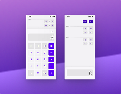 Calculator app app calculator app calculator ui keyboard number keys numberkeys ui ux