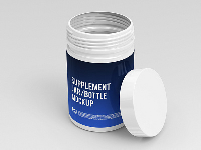 Supplement Jar / Bottle Mock-Up 2 bottle capsule container health jar label medical medicine mock up mockup mockups nutrition package packaging packing pill softgels sport supplement vitamin