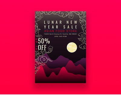 Asian Food Center Sale Graphic design digitalmarketing figma illustration