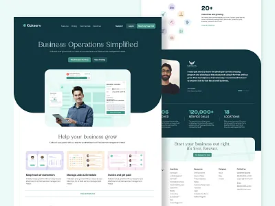 Kickserv Website clean design ui ux web website