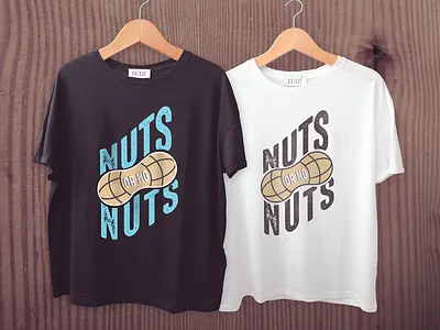 Nuts or no nuts t shirt design logo logo design nut t shirts nuts template t shirt t shrit vector