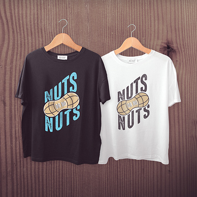 Nuts or no nuts t shirt design logo logo design nut t shirts nuts template t shirt t shrit vector