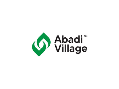 Logo Abadi Village branding clean design flat graphic design icon illustration illustrator logo typography