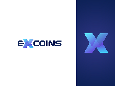 Excoin logo logo logo design sygnet vector