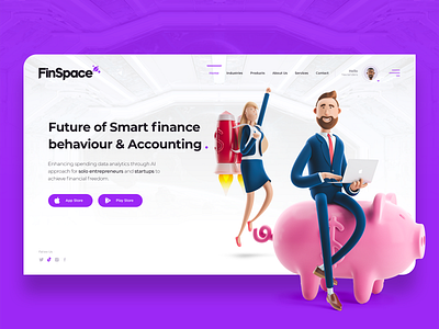 FinSpace 2 webdesign 3d illustration ui ux webdesign