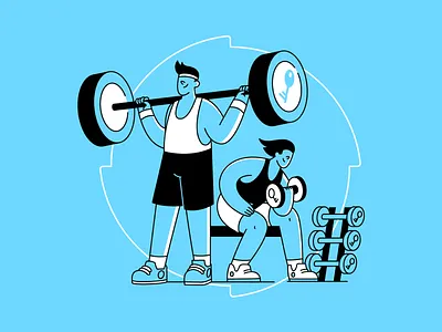 Subdomain vs Subdirectory article design blog blog design character characters gym illustration line marketing sport ui vector vectors