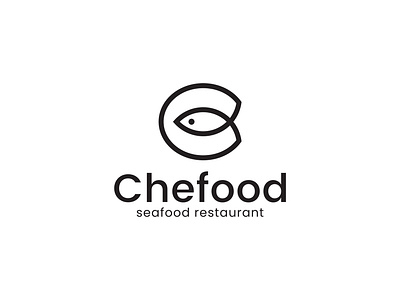 Logo Chefood branding clean design flat graphic design icon illustrator logo minimal typography