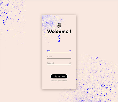 #DAILYUI 001 - Sign up app daily ui dailyui dailyuichallenge design graphic designer signup ui ui ux ui design web webdesign