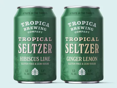 Tropica Seltzer alcohol beach brand brewery can distillery funky island packaging seltzer tropical
