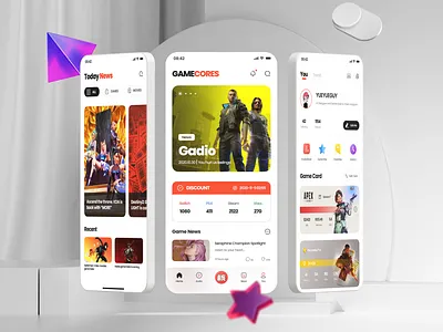 GAMECORES App Design Part 2 2021 apex legends app application branding cyberpunk design feed figma game game app game art game design games icon mobile profile ui ux
