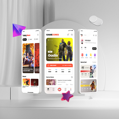 GAMECORES App Design Part 2 2021 apex legends app application branding cyberpunk design feed figma game game app game art game design games icon mobile profile ui ux