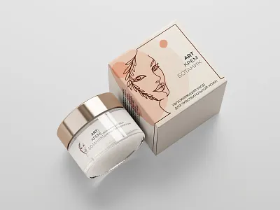 Concept for the design of packaging for face cream. design face face cream illustration packaging packaging design packaging illustration woman